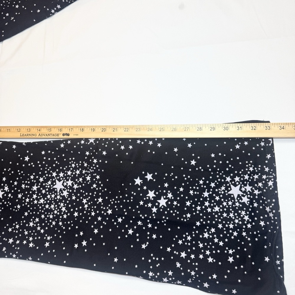 Wrangler Wanderer High Rise Flare Jeans Womens 31 Black Star Print Celestial - Picture 12 of 13